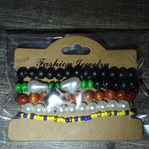 Colorful Beaded Bracelet Set (5pieces)